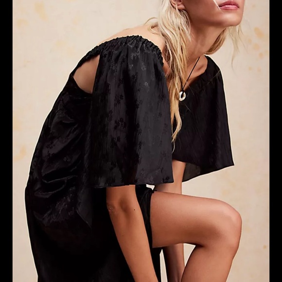 NWT FREE PEOPLE cha cha silky maroon maxi dress size medium - Picture 6 of 15